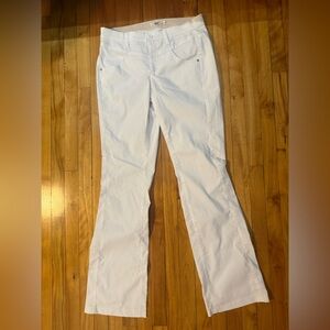 White Bootcut Pants Flared